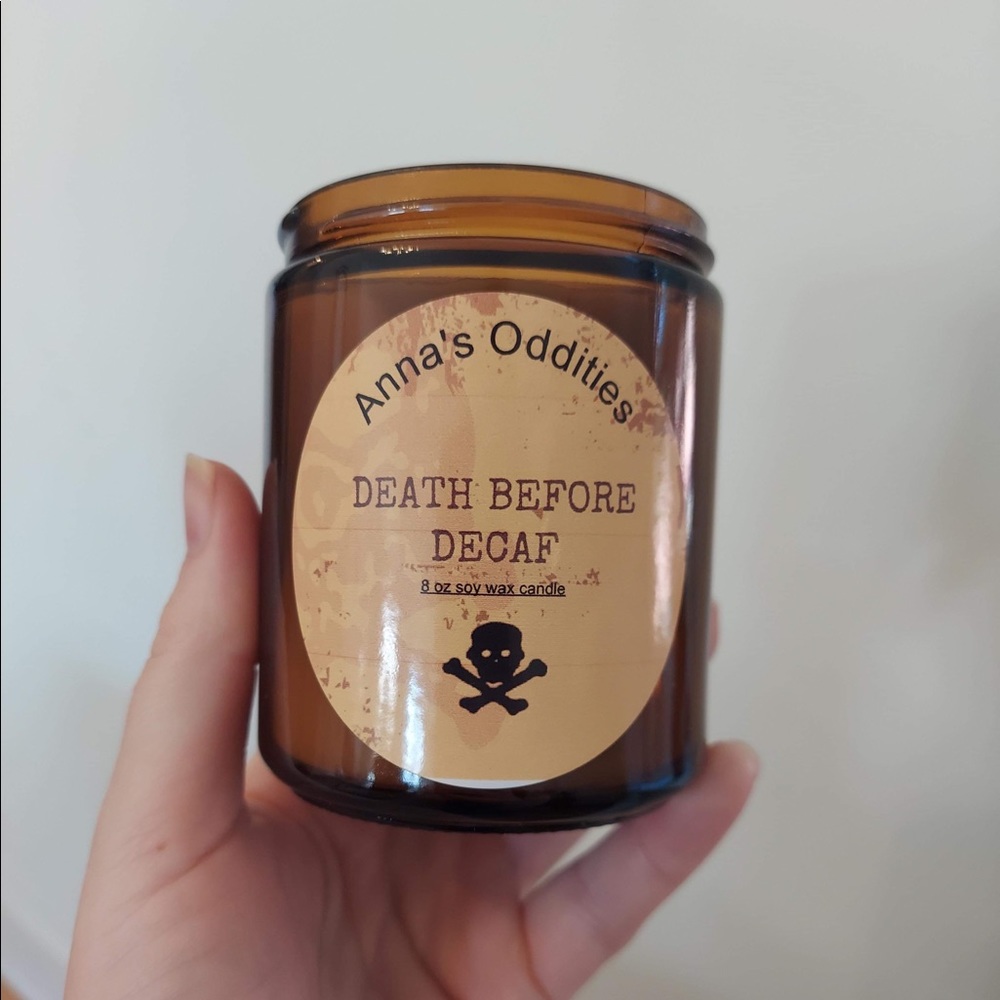 “Death before Decaf”- Hazelnut Coffee Candle